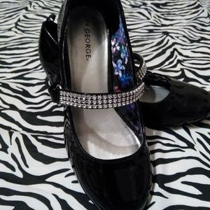 George girls Black box dress heel shoes